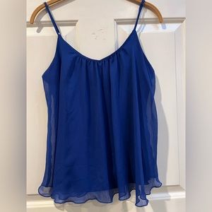 EXPRESS Tank Top Royal Blue with Adjustable Spaghetti Straps EUC Size Medium.